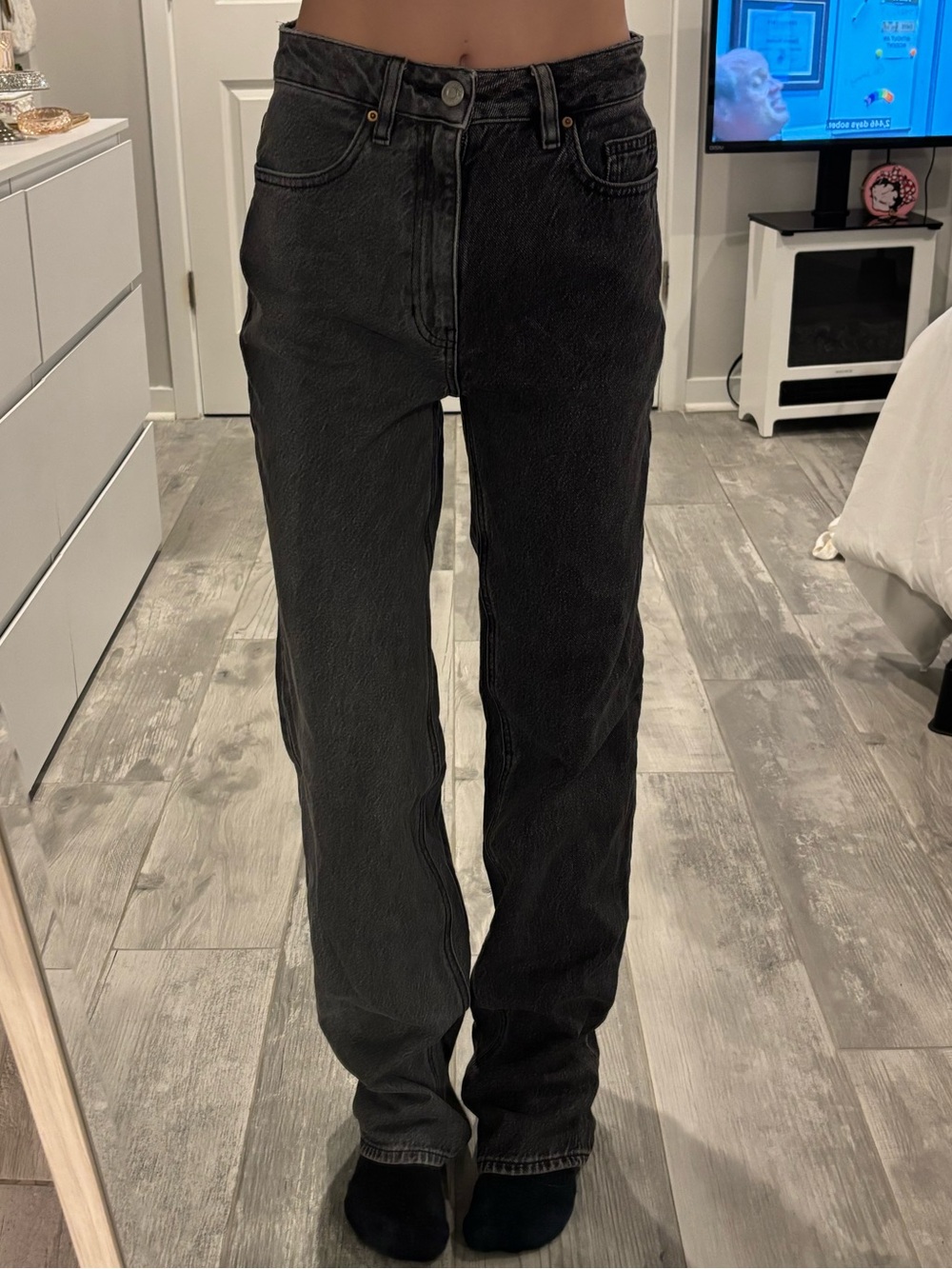 Pacsun 90’s Boyfriend Jeans Black/Grey Two-Toned